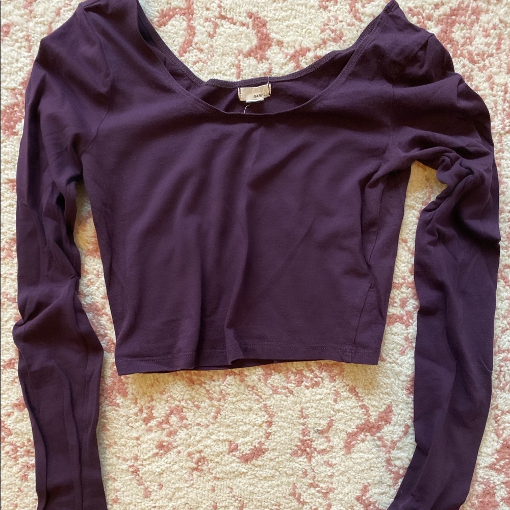 Purple cropped long sleeve